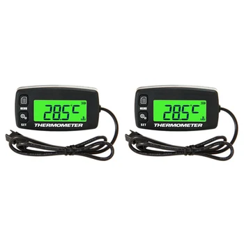 2X Digital LCD Motor Indicator de Temperatură Peste Temperatura de Alertă cu Senzor RL-TS002 pentru Motociclete ATV-ul Dirtbike