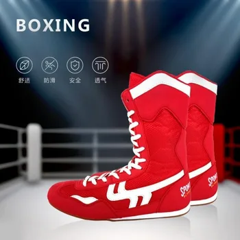 Profesionale Bărbați Femei Wrestling Pantofi Negru Rosu Pantofi Sport Cupluri Respirabil Box Pantofi Unisex Designer de Cizme de Luptă