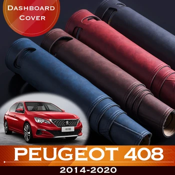 Pentru Peugeot 408 2014-2020 Tabloul De Bord Masina A Evita Lumina Pad Instrument Platforma Birou Cover Din Piele Mat Anti-Alunecare Accesorii