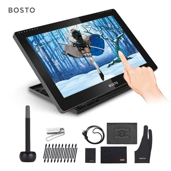 BOSTO BT-16HDK Portabil De 15.6 Inch H-IPS LCD Desen Grafic de Afișare Comprimat 8192 Nivelul Presiunii Pasive Tehnologie USB-Alimentat