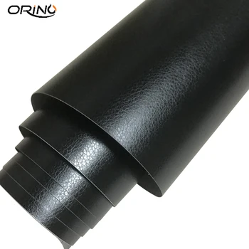 negru din piele model PVC vinil adeziv folie autocolant pentru masina auto corpul interne decor folie de vinil 10/20/30/40/50X152CM