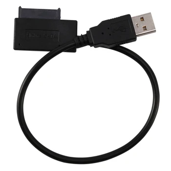 USB 2.0 pentru Mini Sata II 7+6 13Pin Adaptor Cablu Convertor pentru Laptop CD/DVD ROM Slimline cu Mașina