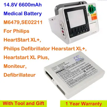  6600mAh Medicale Baterie M6479,SE02211 pentru Philips HeartStart XL+, Moniteur, Defibrillateur, Heartstart XL Plus
