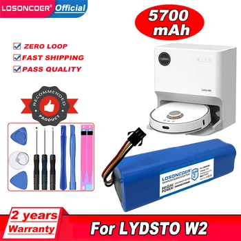 LOSONCOER 5700mAh Baterie Pentru LYDSTO W2 Robot Aspirator Accesorii Piese de Schimb Acumulator de schimb