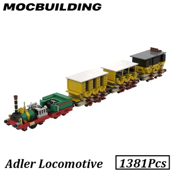 Locomotiva trenului Model MOC Blocuri de Educație Jucarii Cadou pentru Copii
