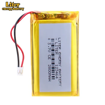 JST XHR 2.0 mm 2pin 3.7 V 2800mah 123464 Litiu-Polimer LiPo Baterie Reîncărcabilă Pentru Mp3 Mp4 Mp5 DIY