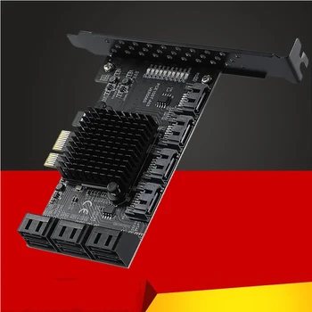Miniere Coloană PCIE, SATA PCI-E Adaptor PCIE pentru Controllerul SATA de Multiplicare 10 Porturi SATA 3.0 6Gbps pentru PCI Express X1 Card de Expansiune