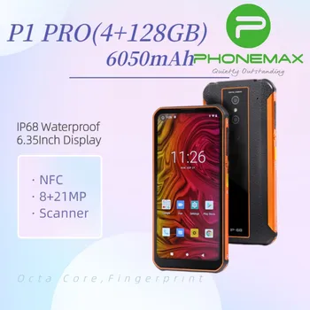 PHONEMAX P1 PRO 4G Accidentat Android 10 Smartphone-uri Cu Scanerul Honeywell 6050mAh 6.35