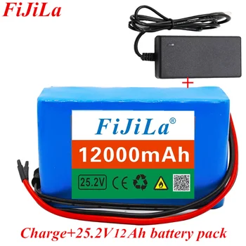 Baterii litiu-ion 6s2p 24V, 18650 ah, 25.2 mAh, 12000mAh, avec BMS integrată et chargeur inclus