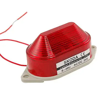 Securității industriale cu Fir Roșu intermitent LED-uri de Iluminat Bec de Semnalizare 24V DC