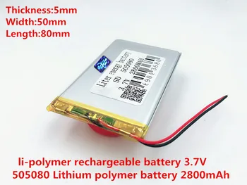 1buc Polimer baterie de 2800 mah 3.7 V 505080 pentru dvr,GPS,mp3,mp4,telefon mobil,difuzor baterie