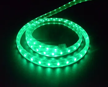 5050 Flexibil LED Strip lumină AC220V 60leds/m rezistent la apa IP67 Led Banda LED verde Cu UE Priza de Putere de 25 de metri