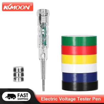 KKMOON Electric Tester de Tensiune Pen Kit de Alimentare Detector de Tensiune de Testare de energie Electrică Creion cu LED-uri de Lumină Electrică Indicator Instrument