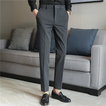 2023 Primăvară Nouă Bărbați Pantaloni Casual; Material Elastic, cu Nouă Puncte și Full-Lungime Pantaloni Disponibile, de Șase Culori pentru a Alege De la