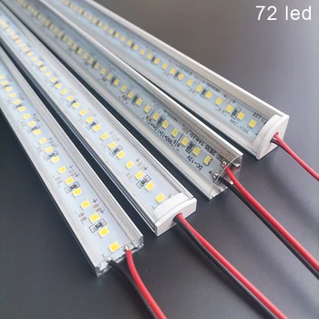 Transparent Super-Luminos 72 de Led-uri 50cm profil de aluminiu pentru led-uri de lumină bar profil de aluminiu lumini Liniare Cabinet Lampa de Bucatarie