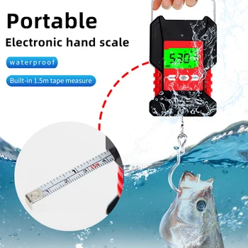 50 kg/5g rezistent la apa Display LCD Digital Agățat de Scară Mini cântar Electronic Portabil Pescuit Bagaje de Călătorie Cântare