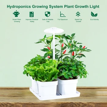 Cresc de Lumină întregul Spectru Phytolamp Hidroponice Sistem de Creștere a Plantelor Creștere de Lumină Portabile Plante LED-uri Cresc de Lumină Reglabile pe Înălțime