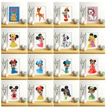 Disney Minnie Mickey Mouse Diamant Pictura pentru Copii Incepator Ușor DIY Arta Meserii Cristal de Diamant Arta Tablou de Numărul de Kituri