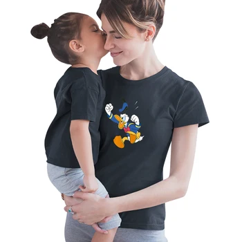Vară Nouă Familie de Potrivire Haine Donald Duck Print Disney Dropship Patru Sezoane T-shirt de Moda in aer liber pentru Adulti Tricouri Unisex