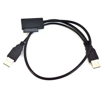 SATA la USB 2.0 La 6 +7Pin Cablu Convertor Unitate Optica Externa Adaptor Laptop CD-DVD pentru PC Transfer Notebook Optical Drive Lin