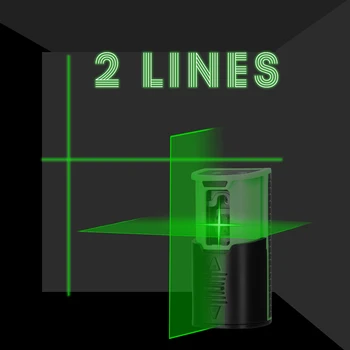 Single-Modulul Reîncărcabilă Nivelul Aparatului Lumina Verde 2 Linii de Nivel cu Laser Acasă Metru Nivel Trei Niveluri de Lumina Laser Luminozitate