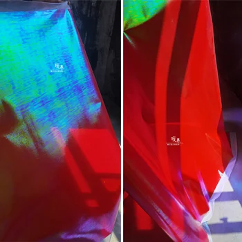 Curcubeu Reflectorizante Tesatura Roșu Pânză Impermeabilă DIY Fundal Decor Scena Cosplay Fusta Sac de Designer de Haine Tesatura