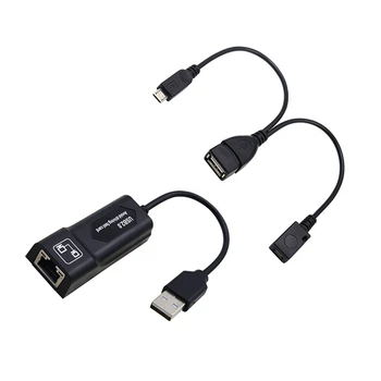 1 Set USB 2.0 to RJ45 Adaptor Cu Mirco OTG Pentru Amazon Foc TV 3 Sau Stick GEN 2