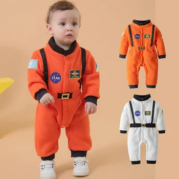 Cosplay Astronaut Haine Pentru Copii Băiat Fată Romper Trusou Nou-Născut Halloween Costum Spațial Costume Pentru Sugari Iarna Moale Tinuta