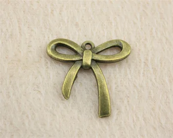 45pcs/lot 25*24mm bronz antic Papion farmec Pandantive bijuterii DIY pentru bratara colier cercei
