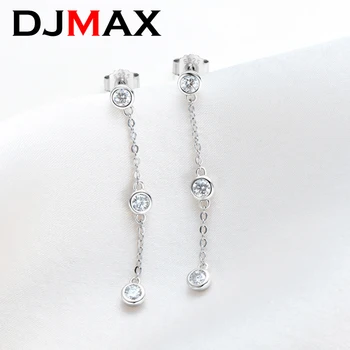 DJMAX 0.6 CT Moissanite Cercei Stud pentru Femei Original Argint 925 Ciucure Lady Diamond Cercei Noi 2023