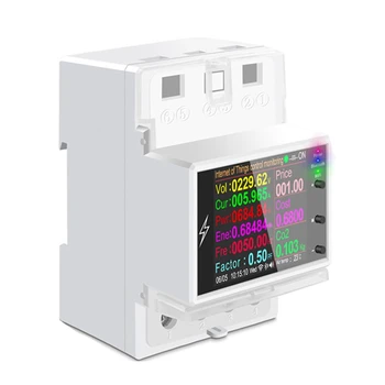 AT4PW 100A Tuya WIFI Șină Din Contor Inteligent AC 220V 110V Digitală, Contor de Energie Tensiune de Alimentare Putere Electrică Monitor