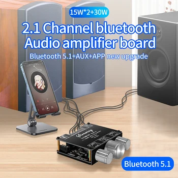 E30H 2.1 Canal 5.1 Bluetooth 15W*2+30W Amplificator Audio de Putere de Bord Modulul de Înaltă și Joasă Ton Subwoofer APP Bluetooth parola