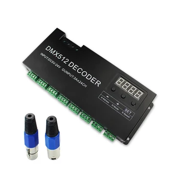 3/4/24CH 24 Canal RGB, DMX512 RGBW LED-uri controler dmx decodor Dimmer Driver Pentru 5050 RGB RGBWW benzi cu LED-uri