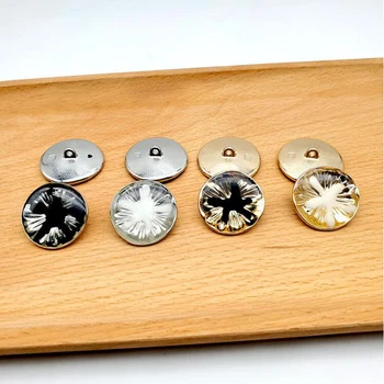 50/100pc Metal Butoane Rotunde De Îmbrăcăminte de Modă Decor Alb Negru Tija Butoane Face Meserii Coase Accessroies Îmbrăcăminte DIY Botones