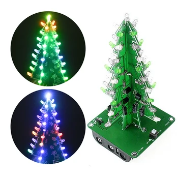 DIY pline de culoare Ușor de a Face Lumină LED-uri Acrilice Pom de Crăciun Kit Module