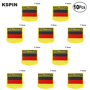 10buc o mulțime Germania Flag Broderie Patch-uri de Fier pe a Văzut pe Transfer patch-uri de Aplicații de Cusut pentru Haine în Home&Garden