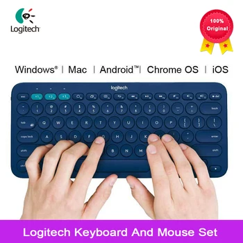 Logitech multi-dispozitiv fără fir Bluetooth tastatura multi-culoare m350pebble Mouse-ul setat Windows, MacOS, Android, IOS, sistemul de OPERARE Chrome universal