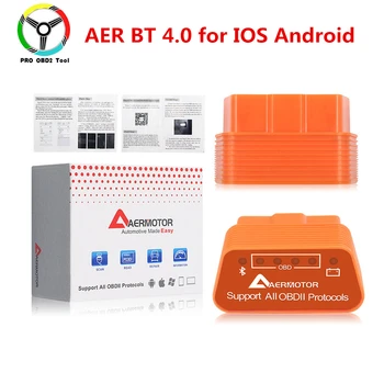 AER ELM327 V1.5 Bluetooth 4.0 OBD2 ELM 327 1.5 Instrument de Diagnosticare Auto Suport pentru Toate Protocoalele OBDII pentru IOS/Android/Windows/PC-ul
