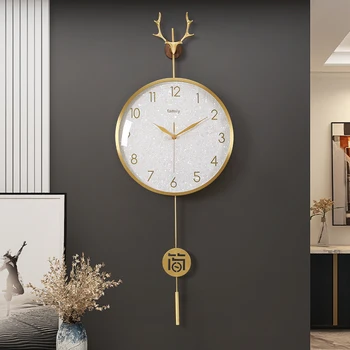 Moderne de alamă simplu ceas de perete Home living decorative de perete ceas de Creație sala de masă, ceas de perete cu personalitate liniștită