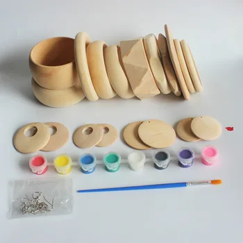 SANSHOOR Design Mixt Neterminate Brățări de Lemn Set Bratari Handmade, DIY Meșteșug Bijuterii