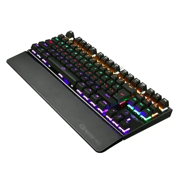 K28 Backlit Joc Tastatură Mecanică plin de culoare LED USB cu Fir Tastatură de Gaming 87 de Taste Anti-ghosting Gratuit de Îngrijire a mâinilor