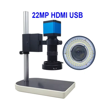 22MP HDMI HD USB aparat de Fotografiat Digital Microscop Monocular Suport Lentile de 72 de LED-uri de Lumină Inel de Reparații Telefon Unelte de Lipit