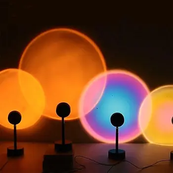 16 Culori Apus de soare Lampa Proiector Led RGB Lumina de Noapte de Control de la Distanță de Decorare Dormitor Fotografie Cadou