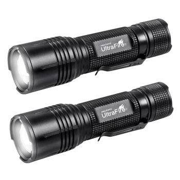 UltraFire 2 Pack SP68 600 Lumen 5 Modul Zoom LED Lanterna Tactice Mini Lanterna Super-Luminos Include AAA Baterie de Unică folosință
