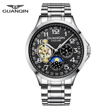 GUANQIN Original pentru bărbați ceas brand de top afaceri de lux Automatic ceas Tourbillon impermeabil ceas Mecanic relogio masculino