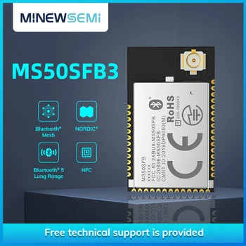 MinewSemi MS50SFB3 Bluetooth Redus de Energie nRF52810 Modul U. FL Antena Ble Suport Modul ZigBee Fir