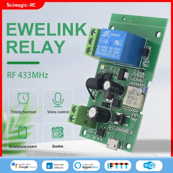 EWeLink Smart Switch 7-32V 1 Canal WIFI Releu Modulul RF Wireless 433Mhz Acasă Inteligent Voice App de Control de la Distanță de Control Alexa
