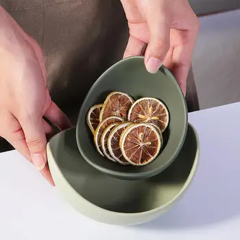 Lotus Vas De Ceramica Vase Plăci De Seturi De Decor Creativ Salata De Fructe Farfurie Farfurie Organizator Forma De Floare Recipient De Stocare