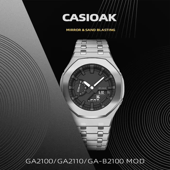 GienCreatives Casioak GA2100 a 4-a a 5-gen Ceasuri de Lux Caz din Oțel Inoxidabil, Cauciuc, Metal Catarama Fluture Band Kit de Reparație Piese