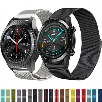 22mm Milanese Loop Curea pentru Samsung Galaxy Watch 46mm/de Viteze S3/Huawei Watch GT-2-3-Pro 46mm Brățară de Metal pentru Amazfit GTR 47mm